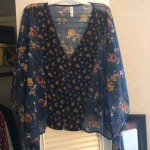 Loose flowery shirt from target.